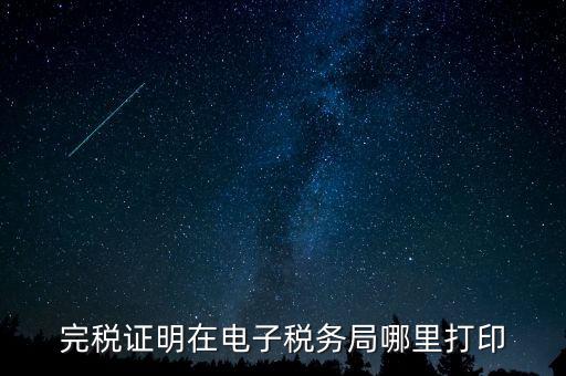 地稅的申報(bào)信息如何查詢(xún)打印，完稅證明在電子稅務(wù)局哪里打印