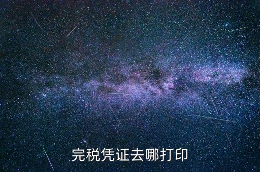 如何打印地稅完稅憑證，地稅繳款憑證如何打印