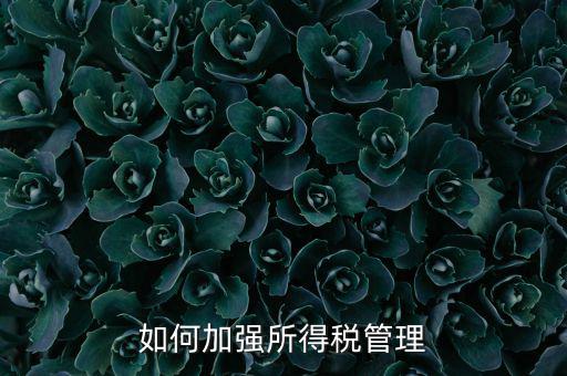 國(guó)稅局如何加強(qiáng)企業(yè)所得稅管理，如何加強(qiáng)企業(yè)所得稅優(yōu)惠政策后續(xù)管理的思考