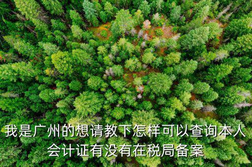 我是廣州的想請教下怎樣可以查詢本人會(huì)計(jì)證有沒有在稅局備案