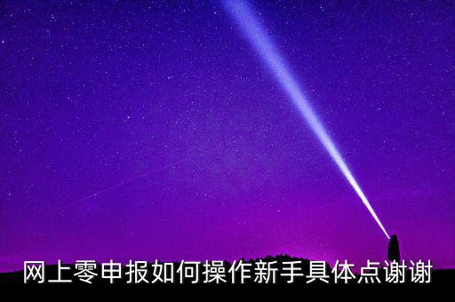 零申報(bào)如何網(wǎng)上申報(bào)，網(wǎng)上零申報(bào)如何操作新手具體點(diǎn)謝謝