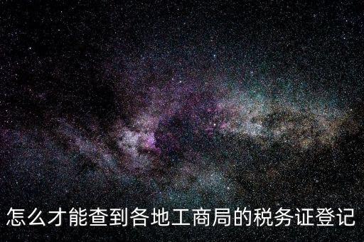 電子稅務(wù)登記如何查詢，稅務(wù)登記號(hào)查詢