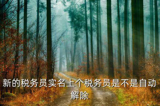 國(guó)稅實(shí)名制如何取消，新的稅務(wù)員實(shí)名上個(gè)稅務(wù)員是不是自動(dòng)解除