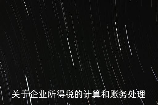 如何處理 政府 與企業(yè)所得稅，企業(yè)所得稅怎么做賬務(wù)處理