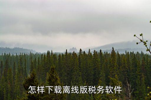自然人稅收如何下載安裝，怎樣下載離線版稅務(wù)軟件