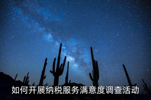 如何開展納稅人大走訪，如何開展納稅服務滿意度調查活動