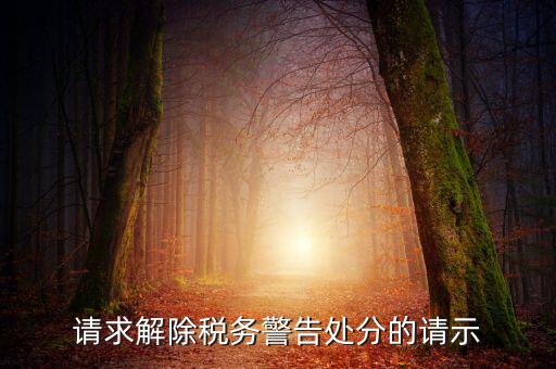 四川省稅務(wù)處罰信息如何消除，請(qǐng)求解除稅務(wù)警告處分的請(qǐng)示