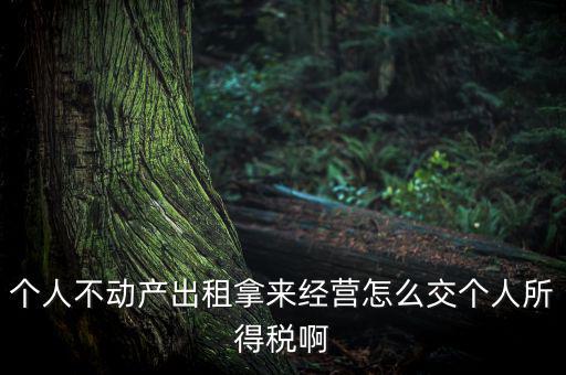個(gè)人出租不動產(chǎn)如何納稅，個(gè)人房產(chǎn)出租應(yīng)如何納稅 住宅可按5稅率征收