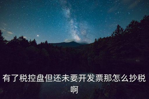 稅控盤如何抄報稅，有了稅控盤但還未要開發(fā)票那怎么抄稅啊