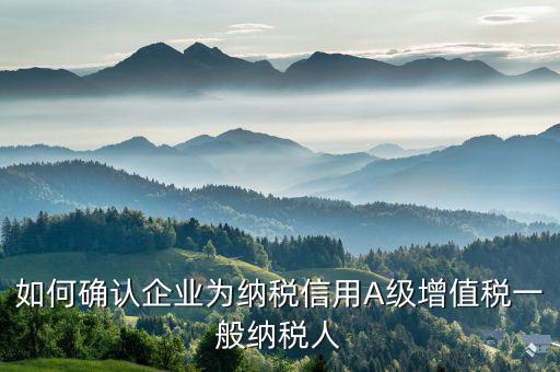 納稅信用等級a級以下如何查詢，如何確認(rèn)企業(yè)為納稅信用A級增值稅一般納稅人