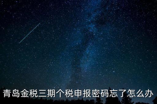 如何重置金三個(gè)稅系統(tǒng)申報(bào)密碼，青島金稅三期個(gè)稅申報(bào)密碼忘了怎么辦