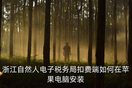 浙江自然人電子稅務(wù)局扣費(fèi)端如何在蘋(píng)果電腦安裝