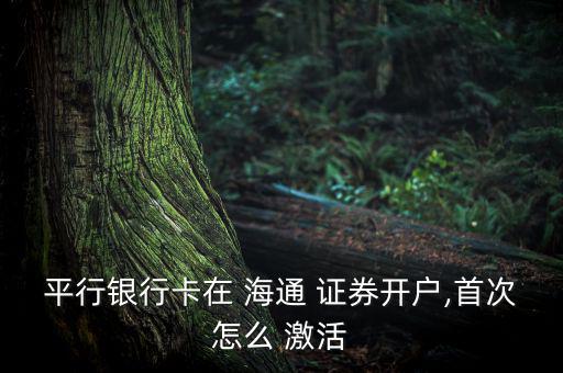 手機(jī)版海通證券怎么激活,開(kāi)證券賬戶(hù)需要攜帶個(gè)人有效身份證件