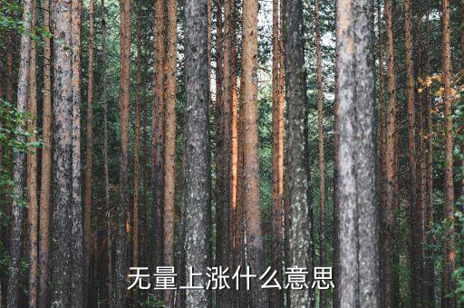 底部無量上漲說明什么，無量上漲什么意思