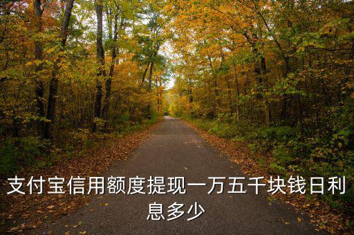 支付寶變現(xiàn)利率是什么，支付寶信用額度提現(xiàn)一萬五千塊錢日利息多少