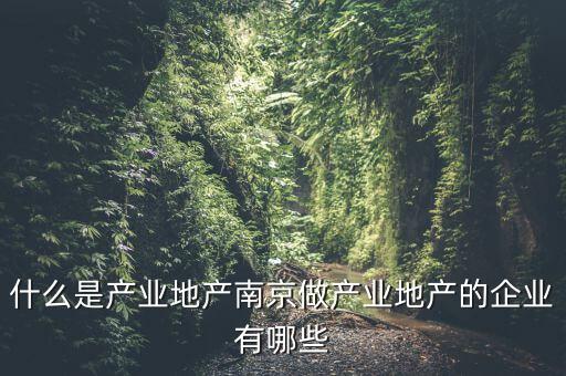 什么是產(chǎn)業(yè)地產(chǎn)，總是說產(chǎn)業(yè)地產(chǎn)的可是連什么是產(chǎn)業(yè)地產(chǎn)我還是不知道啊