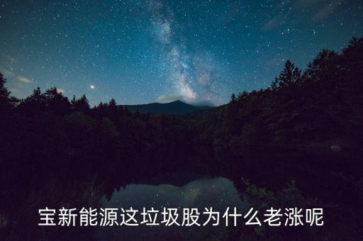 垃圾股為什么漲，寶新能源這垃圾股為什么老漲呢
