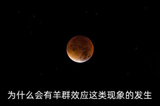 為什么會(huì)有羊群效應(yīng)這類(lèi)現(xiàn)象的發(fā)生