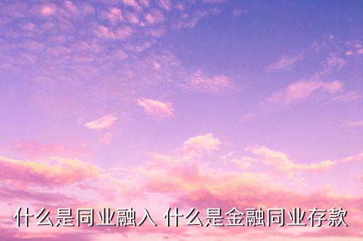 什么行業(yè)屬于同業(yè)賬戶，什么是銀行同業(yè)業(yè)務
