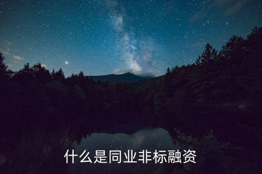什么是非標(biāo)融資，什么叫非標(biāo)融資