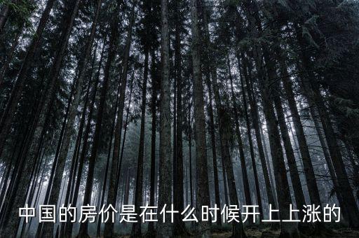 中國(guó)的房?jī)r(jià)是在什么時(shí)候開上上漲的