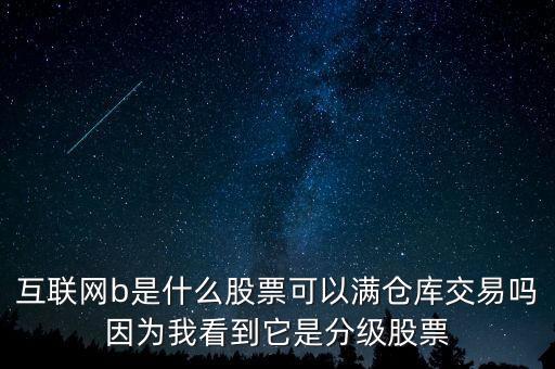 互聯(lián)網(wǎng)b股票是什么，互聯(lián)網(wǎng)b是什么股票可以滿倉(cāng)庫(kù)交易嗎因?yàn)槲铱吹剿欠旨?jí)股票