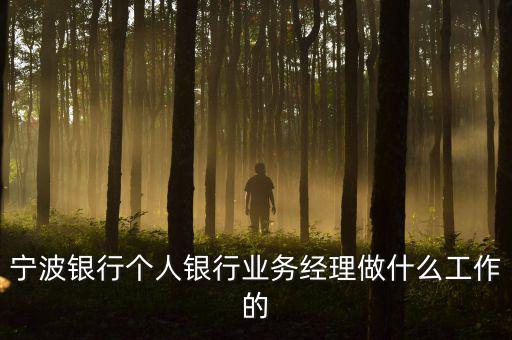 銀行業(yè)務(wù)經(jīng)理是干什么的，寧波銀行個(gè)人銀行業(yè)務(wù)經(jīng)理做什么工作的