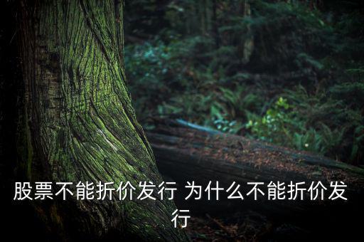 為什么我國證券發(fā)行不能折價(jià)發(fā)行，為什么我國股票不允許折價(jià)發(fā)行