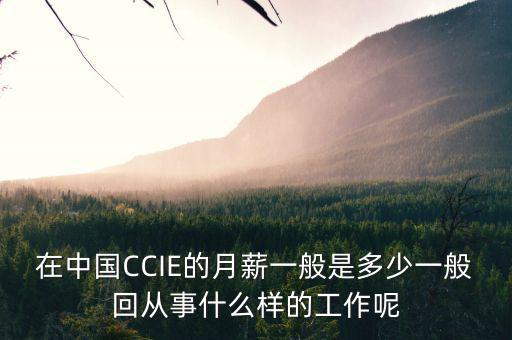 中航三鑫工資什么樣，在中國CCIE的月薪一般是多少一般回從事什么樣的工作呢