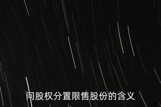 深大通大股東為什么是限售股，問(wèn)股權(quán)分置限售股份的含義
