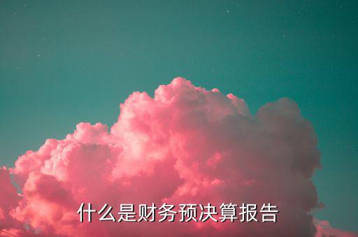 什么是財(cái)務(wù)決算報(bào)告，什么是財(cái)務(wù)預(yù)決算報(bào)告