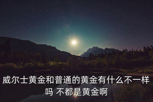 威爾士黃金為什么貴，為什么金子值錢呢