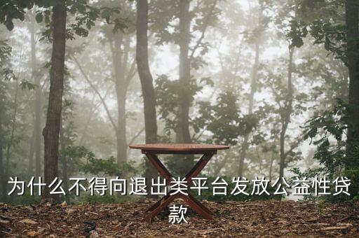 什么是退出類融資平臺(tái)，為什么不得向退出類平臺(tái)發(fā)放公益性貸款