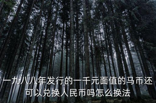 一九八八年發(fā)行的一千元面值的馬幣還可以?xún)稉Q人民幣嗎怎么換法