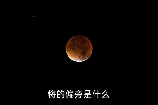 什么將什么，將的偏旁是什么