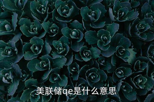 美國為什么要qe，美聯(lián)儲qe是什么意思