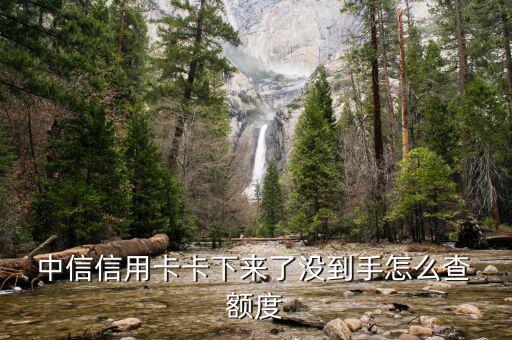  中信信用卡卡下來(lái)了沒(méi)到手怎么查 額度