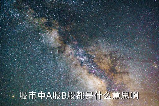 大盤a股b股都表示什么意思，股市a股b股是什么意思
