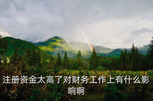 注冊資金高有什么風(fēng)險，注冊資金太高了對財務(wù)工作上有什么影響啊