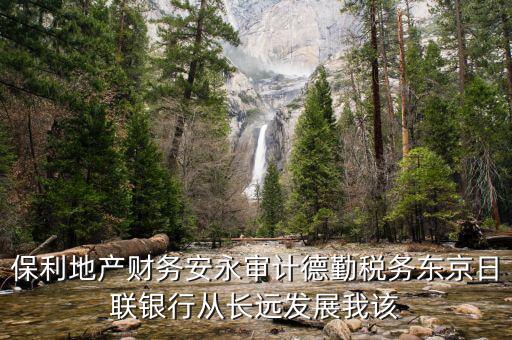 保利地產(chǎn)財務(wù)安永審計德勤稅務(wù)東京日聯(lián)銀行從長遠(yuǎn)發(fā)展我該