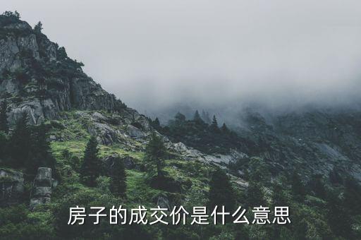 房?jī)r(jià)款是什么，房子的成交價(jià)是什么意思