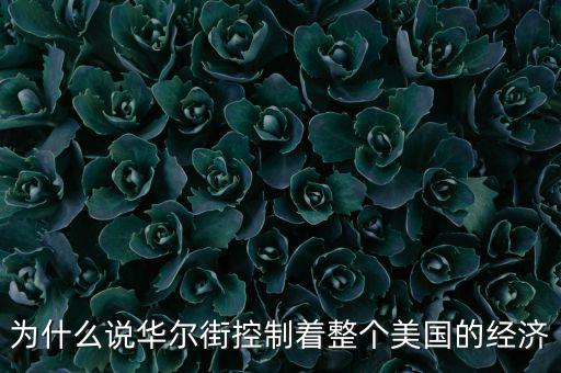 美國為什么離不開華爾街，為什么說華爾街控制著整個(gè)美國的經(jīng)濟(jì)