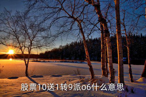股票10送9轉(zhuǎn)1什么意思，股票10送1轉(zhuǎn)9派o6什么意思