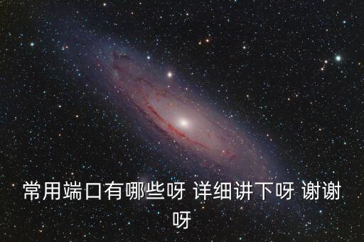 炒股端口都有什么，常用端口有哪些呀 詳細(xì)講下呀 謝謝呀