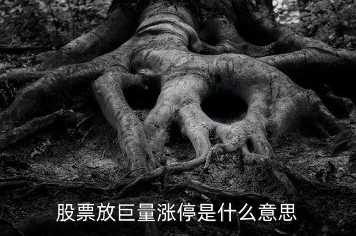 放巨量漲停意味著什么，放巨量拉漲停板說明什么