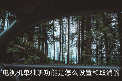tcl電視單獨(dú)聽(tīng)什么意思，電視機(jī)單獨(dú)聽(tīng)功能是怎么設(shè)置和取消的