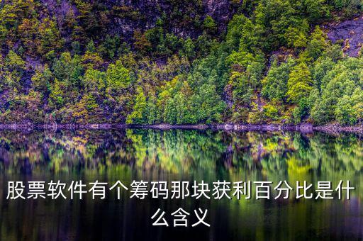 獲利比例是什么意思，股票軟件有個籌碼那塊獲利百分比是什么含義