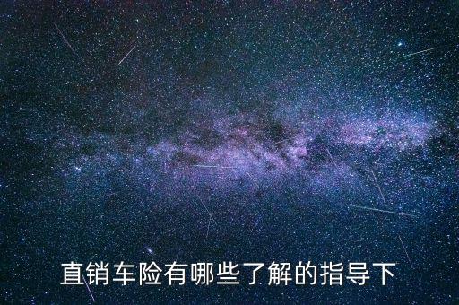 直銷(xiāo)車(chē)險(xiǎn)有哪些了解的指導(dǎo)下