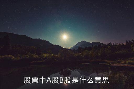 b股有什么意義，股票中A股B股是什么意思