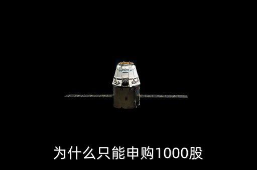 申購新股為什么只能申購1000股，為什么只能申購1000股